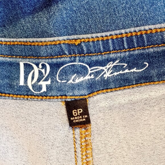 DG2 Diane Gilman Jeans   6P   Virtual Stretch   Rolled Bootcut Crop  Pull-On VGC - Picture 11 of 13